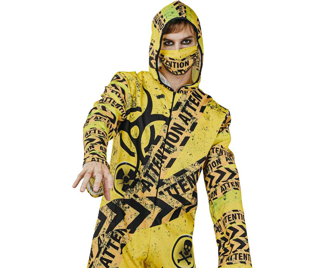 Role play-set for adult Safety Jumpsuit (hooded jumpsuit, mask), size 56 EOL